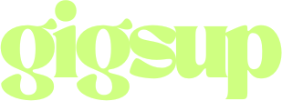 Gigsup wordmark, lime